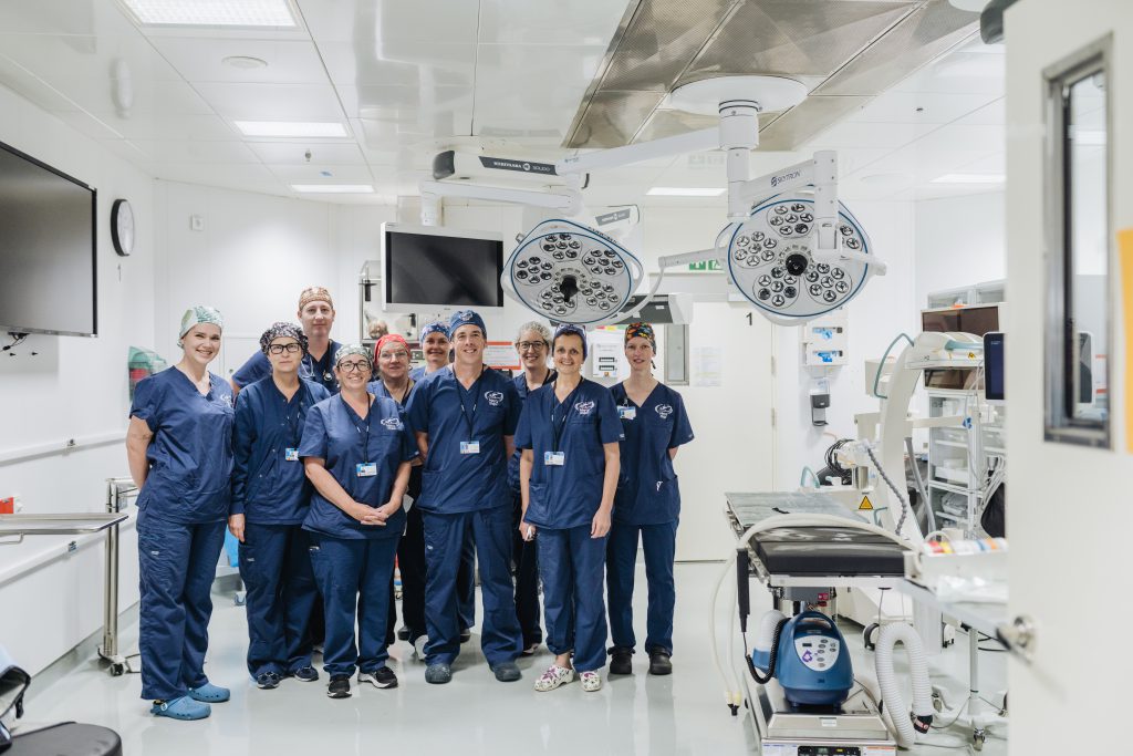 The OR team after the first day of surgery